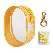 (Mango, Bag Keychain Ball) Kids Plush Doll Pouch - Gift Bag for Holidays