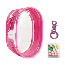 (Barbie Powder, Bag Keychain Ball) Kids Plush Doll Pouch - Gift Bag for Holidays