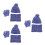 3Pièces Bonnet Tricoté Clair 9