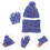 3Pièces Bonnet Tricoté Clair 10