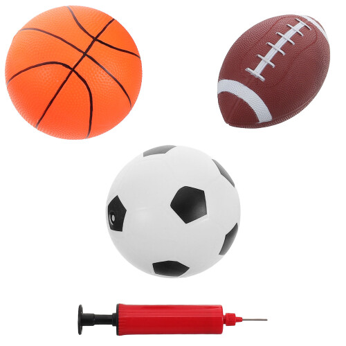 3Ensembles Mini Ballons De Basket Gonflables Multicolores 2