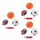 3Ensembles Mini Ballons De Basket Gonflables Multicolores 4