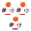 3Ensembles Mini Ballons De Basket Gonflables Multicolores 6
