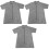 3Stk Berufskleidung Hundepflege Damen Polyester Grau 4