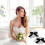 (Black Wihte) Elegant Lace Wrist Cuffs with Bow for Wedding 4