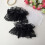 (Black Wihte) Elegant Lace Wrist Cuffs with Bow for Wedding 5