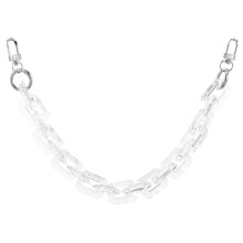 Weiße Acrylkette Handtaschenriemen Metall Schultergurt