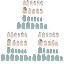 72Stk ABS Fake Nails Set Mehrfarbig Stylische Press on Nägel Für Damen
