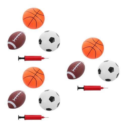 3Ensembles Mini Ballons De Basket Gonflables Multicolores
