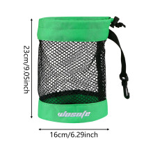 (Green mesh bag (large size)) Golf Ball Mesh Storage Bag - Nylon Drawstring