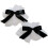 (Black Wihte) Elegant Lace Wrist Cuffs with Bow for Wedding 1