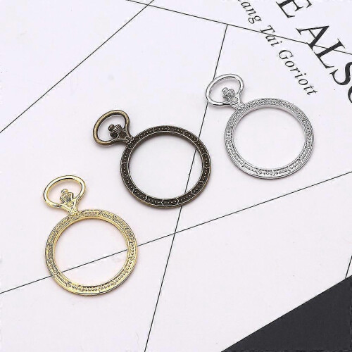 5x Round Blank Frame Tray Pendant Uv Resin Open Back Bezel Setting W/ Loop Diy 1
