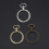 5x Round Blank Frame Tray Pendant Uv Resin Open Back Bezel Setting W/ Loop Diy 5