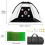 (3 meters black, 4 hole set 1) Durable Golf Practice Net with Stable Frame 2