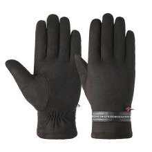 (STYLE 2, BLACK) Thermal Touch Screen Winter Gloves, Full Suede Leather, Soft and Warm