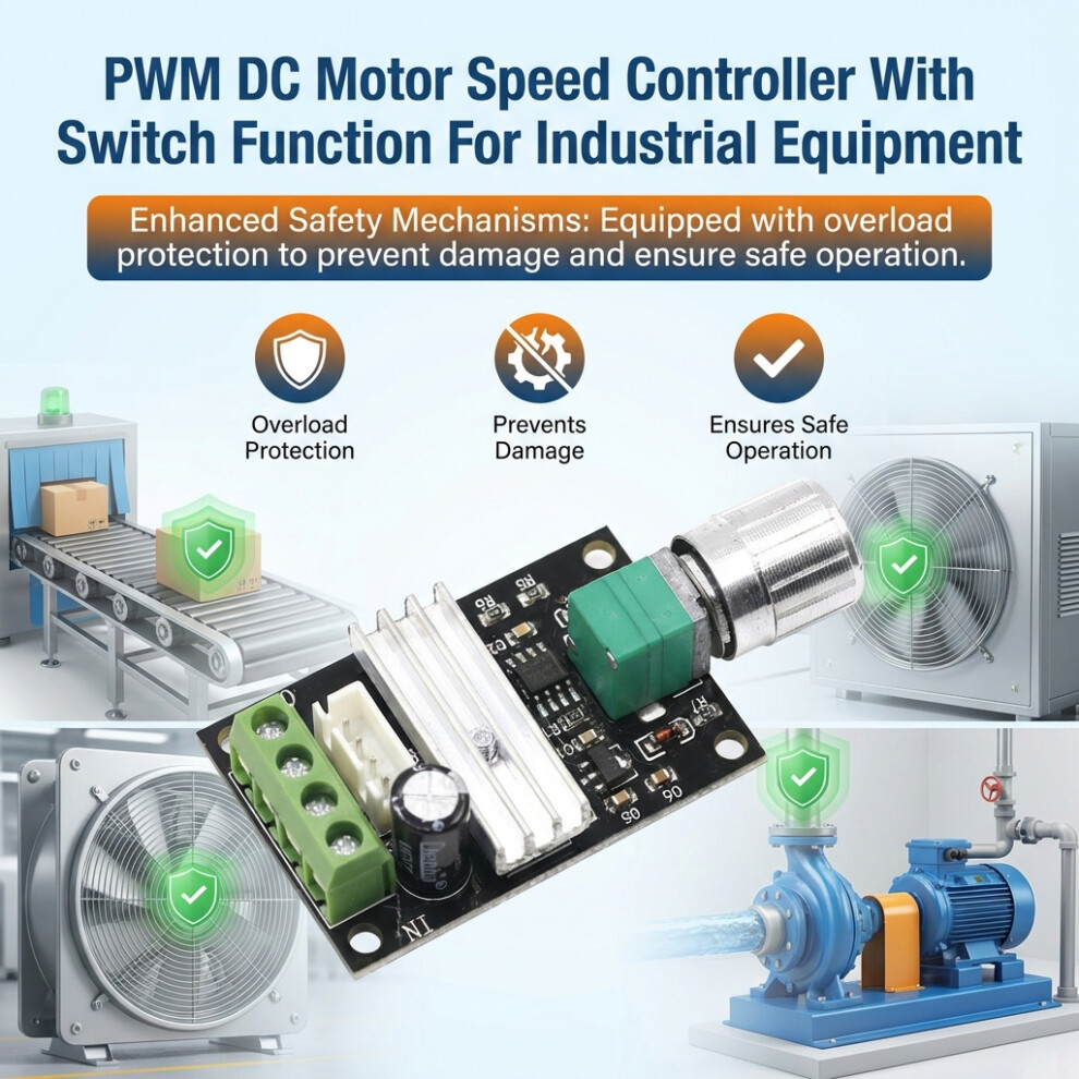 Dc Motor Speed Controller W/ Fwd-Brake-Rev Switch 6001832468437