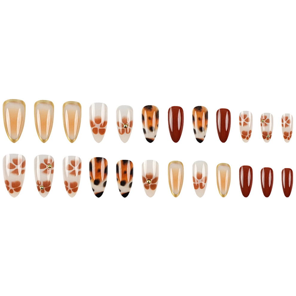 Dachuang Beauty Leopard Print Reusable Fake Nails For Women