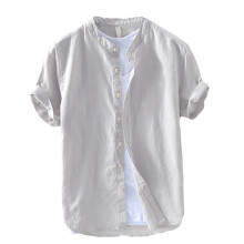 (L) Men\'s Cotton Linen Summer Shirt