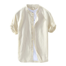 (M) Men\'s Cotton Linen Summer Shirt