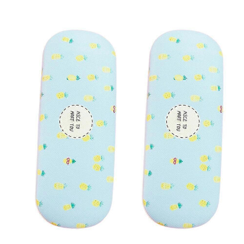 (Pineapple) Print Hard Shell Frame Glasses Case Eyeglasses Storage Box Reading Glasses Protector Container Pineapple