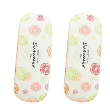 (lemon) Print Hard Shell Frame Glasses Case Eyeglasses Storage Box Reading Glasses Protector Container Pineapple