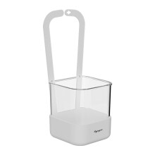 (Small Clear White) Space-Saving Sink Basket for Kitchen Supplies