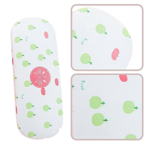 (apple) Print Hard Shell Frame Glasses Case Eyeglasses Storage Box Reading Glasses Protector Container Pineapple 2