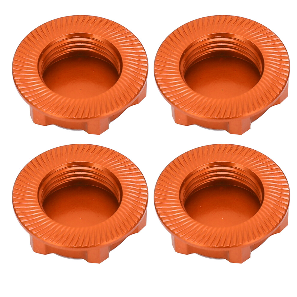 Rc Car Hex Wheel Nuts 17Mm Aluminum Alloy Lightweight Dustproof Orange 7891387558641
