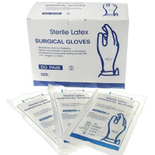 (7.0) Surgical Gloves, Medical Latex Examination Gloves, Powder-Free Sterile Disposable Gloves, 100 Count