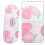 (peach) Print Hard Shell Frame Glasses Case Eyeglasses Storage Box Reading Glasses Protector Container Pineapple 3