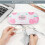 (peach) Print Hard Shell Frame Glasses Case Eyeglasses Storage Box Reading Glasses Protector Container Pineapple 4