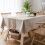 (100cmx160cm) Linen Tablecloth with Tassels - Kitchen Decor 8