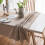(140cmx140cm) Linen Tablecloth with Tassels - Kitchen Decor 10