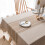 (140cmx140cm) Linen Tablecloth with Tassels - Kitchen Decor 13
