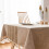 (140cmx140cm) Linen Tablecloth with Tassels - Kitchen Decor 15
