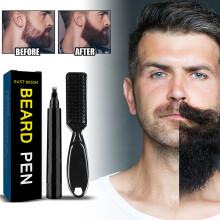 (Black) Stylo Barbe avec Brosse - Waterproof