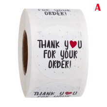 (White, A) 500pcs Thank You Stickers, Circle Decor Labels