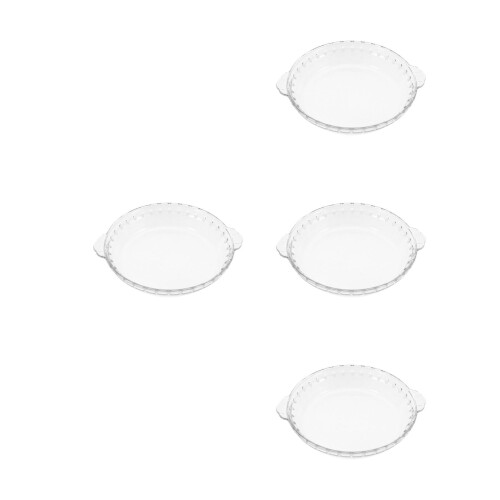 4Stk Glas Backform Für Kuchen Rund Hitzebeständig Transparenter Teller