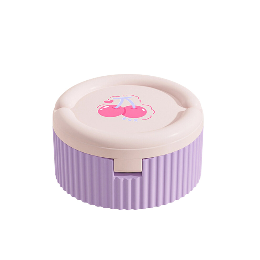 (8.5cm*8.5cm*4.5cm, Purple) Mini Pill Case with Foldable Water Cup, 2 in 1 Pill Organizer Small Pill Container for Pocket Travel Outing