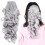 Κυματιστό γκρι κλιπ επέκτασης αλογοουράς εύκαμπτο περιτύλιγμα γύρω από το 7