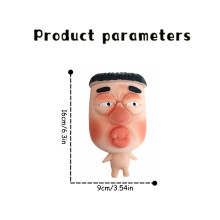 (Colleague with Bowl Cut) Squishy Stress Relief Toy for Anxiety & Office Use