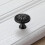 (Black, 2pcs) Rustic Black Cabinet Knobs with Screws 2