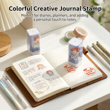 (Orange airplane) Light Sensitive Colorful Diary Stamp Tool