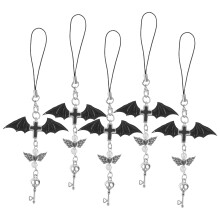 5Pcs Phone Case Accessories Wing Alloy Charms Style