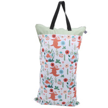Sac de scutece impermeabil din material textil, fără scurgeri, cu două compartimente, reutilizabil, agățat, umed și uscat, ușor de