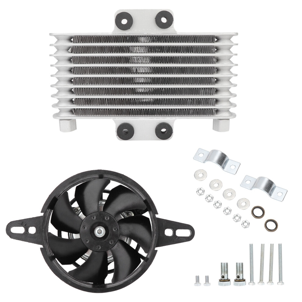 Cooling Radiator Engine Oil Cooler Universal Upgrade Motorcycle Aluminum Alloy Material Sturdy Build Fast Cooling Reduces Engine Stress Prolongs 9448483730273