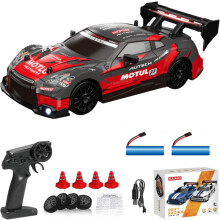 RC-Driftwagen, Allradantrieb, 2,4 GHz, Maßstab 1:24, 30 km/h, ferngesteuertes Rennauto mit LED-Beleuchtung