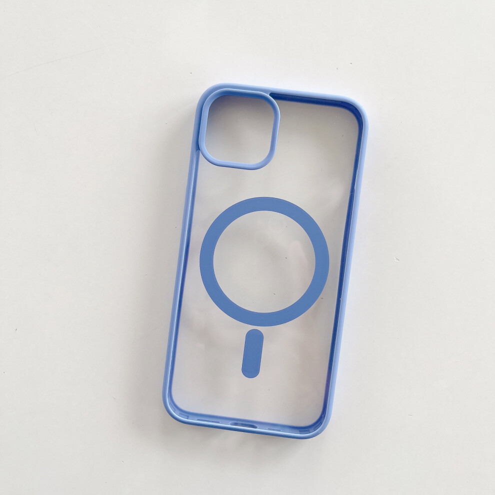 Magnetic Iphone 13 Mini Case Â Magsafe Compatible, Wireless Charging, Anti-Scratch, Shockproof, Clear, Four-Corner Cushion, Light Purple 9358459355006