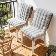 Cojín de respaldo alto de felpa para invierno, ideal para sillas, taburetes y sofás. Almohadilla gruesa antideslizante con correas, cojín de