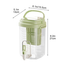 Hervidor de agua fría de gran capacidad con grifo para refrigerador – Compatible con artículos para el hogar, jardín y herramientas – Verde